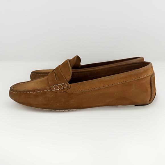Mercanti Fiorentini Women's Size 7B Tan Leather Loafers Driving Moccasins - Picture 4 of 8